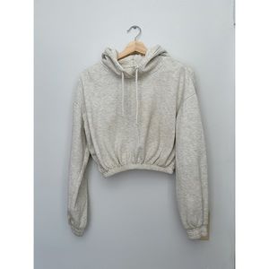 H&M Divided Light Gray Cropped Hoodie
